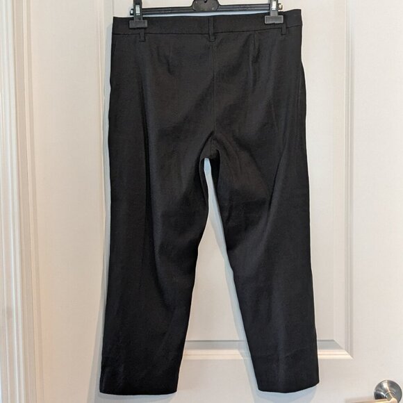 J Jill Pants Women's Size 12 back Linen Stretch Cropped Trousers #218711 Classic - Picture 3 of 12